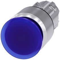 Frontal Botão Iluminado Redondo Azul 22mm 3SU10511AA500AA0 Siemens