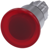 Frontal Botão Iluminado Redondo Vermelho 22mm Pulso/Soco 3SU10511ED200AA0 Siemens