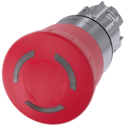 Frontal Botão Redondo Vermelho 22mm 3SU10511HB200AA0 Siemens