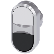 Frontal Botão Iluminado Redondo Branco e Preto 22mm Pulso/Soco 3SU10513AB610AA0 Siemens