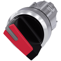 Comutador Seletora Iluminada Knob Curto 2 Posições Vermelha 22MM Sirius Act 3Su10522Bc200Aa0 Siemens