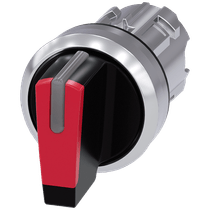 Comutador Seletora Iluminada Knob Curto 3 Posições Vermelha 22MM Sirius Act 3Su10522Bl200Aa0 Siemens