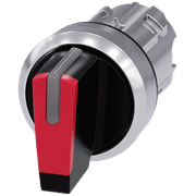 Comutador Iluminado Knob Curto 3 Posições Vermelho 22mm 45G 3SU10522BN200AA0 Siemens