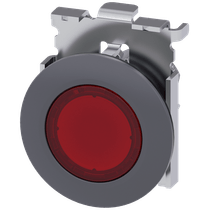 Frontal Botão Iluminado Redondo Vermelho 30mm Pulso/Soco 3SU10610JB200AA0 Siemens