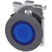Frontal Botão Iluminado Redondo Azul 30mm Pulso/Soco 3SU10610JB500AA0 Siemens