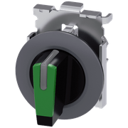Comutador Iluminado Knob Curto 3 Posições Verde 30mm 45G 3SU10622DL400AA0 Siemens