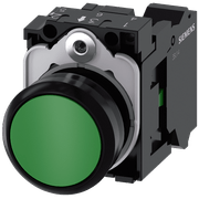 Frontal Botão Redondo Verde 22mm Pulso/Soco 3SU11000AB403BA0 Siemens