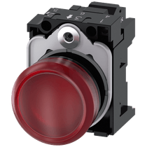 Sinaleiro Redondo Lisa Vermelho 22mm 24V LED 3SU11026AA203AA0 Siemens