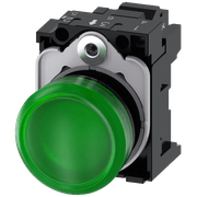 Sinalizador Luminoso Redondo 1 Led Verde 24V Diametro 22mm 3SU11026AA403AA0 Siemens