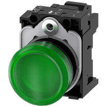 Sinalizador Luminoso Redondo 1 Led Verde 24V Diametro 22mm 3SU11026AA403AA0 Siemens