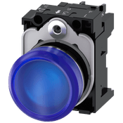 Sinaleiro Redondo Metálico Azul 22mm 230V LED 3SU11566AA501AA0 Siemens