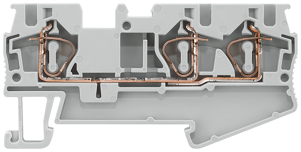Conector Passagem Seccionador Porta Fusível Poliamida Bege 24 V 0
