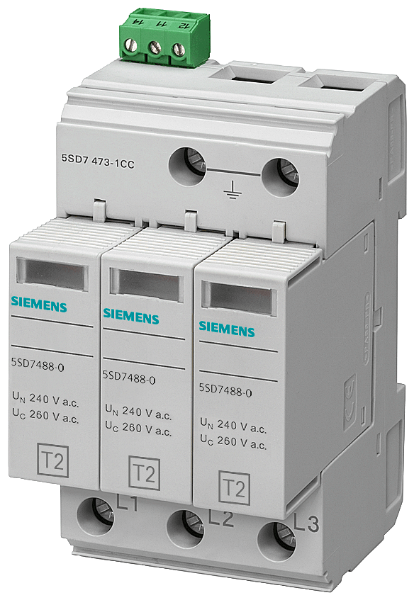 Módulo DR Tripolar 400V 40A 300Ma 5SM26320 Siemens - Dimensional