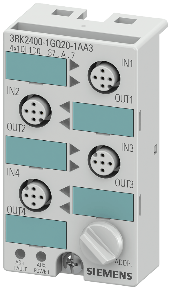 Módulo 1E/1S 24Vcc 500Ma 3RK24001GQ201AA3 Siemens - Dimensional