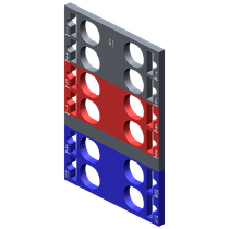 Etiqueta Para Módulo Cinza, Vermelho e Azul 20mm Com 10Etiqueta Cod Cc41 6ES71936CP412MB0 Siemens