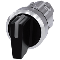 Comutador Iluminado Knob Curto 3 Posições Preto 22mm 45G 3SU10522BM100AA0 Siemens