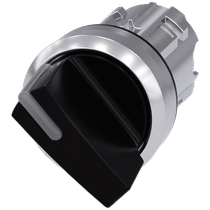 Comutador Iluminado Knob Curto 2 Posições Preto 22mm 90G 3SU10522BF100AA0 Siemens