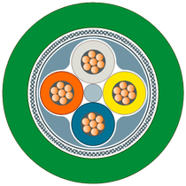 Cabo Comunicação Profibus Azul Mar Aplic Marit 6XV18404AH10 Siemens