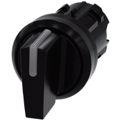 Comutador Iluminado Knob Curto 3 Posições Preto 22mm 45G 3SU10022BL100AA0 Siemens