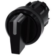 Comutador Iluminado Knob Curto 3 Posições Preto 22mm 45G 3SU10022BL100AA0 Siemens