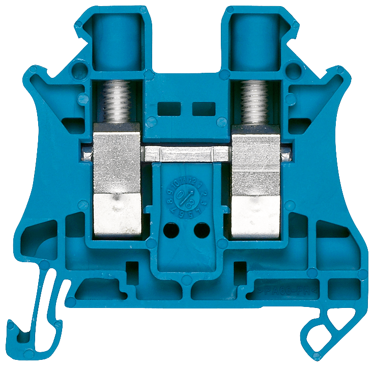 Conector Passagem Parafuso Termoplástico Azul 1000V 24A 2,5Mm2
