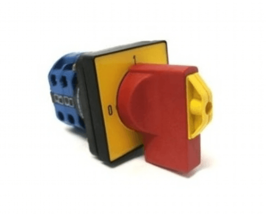 Chave Seccionadora Tripolar Sobrepor Carga 25A 500V Punho Vermelho