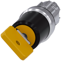 Comutador Chave Ronis 2 Posições Amarelo 22mm 90G 3SU10504JF110AA0 Siemens