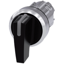 Comutador Iluminado Knob Longo 3 Posições Preto 22mm 45G 3SU10522CM100AA0 Siemens