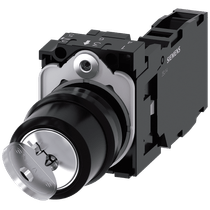 Comutador Chave Ronis 2 Posições Preto 22mm 90G 3SU11004BF111FA0 Siemens