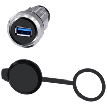 Conector Porta Usb 22mm Metal Bril Prt Para Interface Painel 3SU19500GA800AA0 Siemens