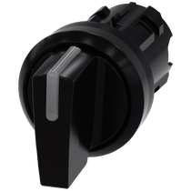 Comutador Iluminado Knob Curto 3 Posições Preto 22mm 45G 3SU10022BP100AA0 Siemens