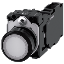 Frontal Botão Iluminado Redondo Branco 22mm Pulso/Soco 3SU11020AB601FA0 Siemens