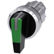 Comutador Iluminado Knob Longo 3 Posições Verde 22mm 45G 3SU10522CM400AA0 Siemens