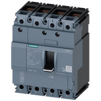 Disjuntor Caixa Moldada Tetrapolar Térmico/Magnético Fixos 380VCA 100A 25KA Sentron 3Va11103Ed420Aa0 Siemens