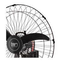 Ventilador Parede Oscilante Metal 600Mm Bivolt Preto/Preto 51.011208 Tron