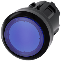 Frontal Botão Iluminado Redondo Azul F22Mm Pulso/Soco 3SU10010AB500AA0 Siemens