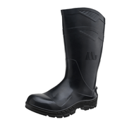 Bota Profissional PVC Preta Anti Perfurante Cano Longo Com Forro Bico De Aço Tamanho 38 100AWORKFCAPR CA 40793 Marluvas