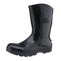 Bota Profissional PVC Preta Anti Perfurante Cano Médio Com Forro Bico De Aço Tamanho 38 100AWORKFCMP CA 40794 Marluvas