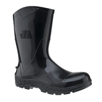 Bota Profissional PVC Preta Anti Perfurante Cano Médio Com Forro Bico De Aço Tamanho 38 100AWORKFCMP CA 40794 Marluvas