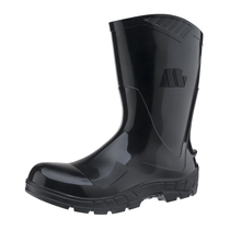 Bota Profissional PVC Preta Antiper Ac Cano Médio Com Forro Bico De Aço 100AWORKFCMP Tamanho 37 CA 40794 Marluvas