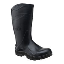 Bota Prof PVC Preta Antiper Ac Cano Longo Com Forro Bico De Aço 100AWORKFCAPR Tamanho 41 CA 40793 Marluvas