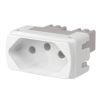 Módulo Tomada Predial Decor 1 Módulo Branca Bipolar + Terra 10 A 250V PRM04721 Schneider