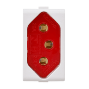 Módulo Tomada Predial 1 Módulo Vermelha Bipolar + Terra 20A 250V PRM04741 Schneider
