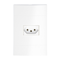 Tomada Predial Branca Bipolar + Terra 10A 250V Com Placa 4x2 Branca PRM444721 Schneider