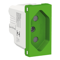 Módulo Tomada Verde Bipolar + Terra 20A S702031G4 Schneider
