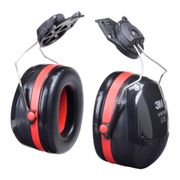 Proteção Concha Acoplado Capacete Aço Preto E Vermelho H10P3E HB004060636 3M