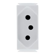 Módulo Tomada Predial Branca Bipolar + Terra 10A 250V Zeffia 680160 Pial Legrand