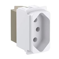 Módulo Tomada Predial Branca Bipolar + Terra 10A 250V Zeffia 680160 Pial Legrand