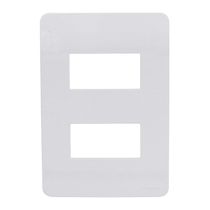 Placa 2 Postos Horizontais Separados 4X2" Branca Zeffia 680182 Pial Legrand