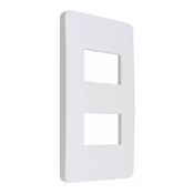 Placa 2 Postos Horizontais Separados 4X2" Branca Zeffia 680182 Pial Legrand